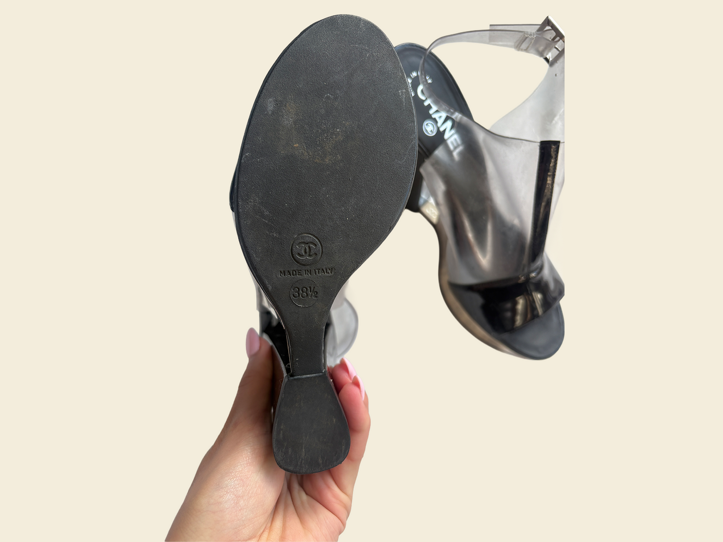 Chanel S/S 2007 Patent Transparent Wedge Heel