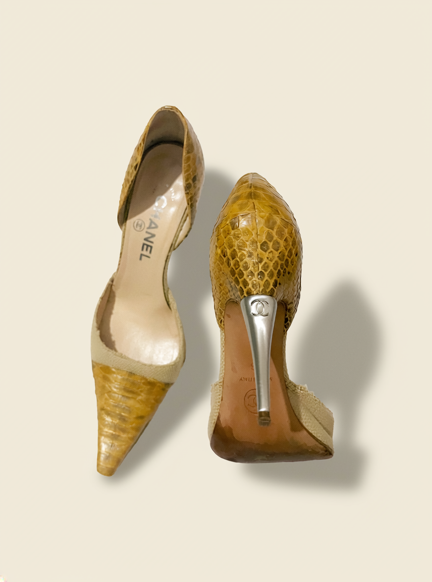 Chanel Classic D'Orsay Pump in Python