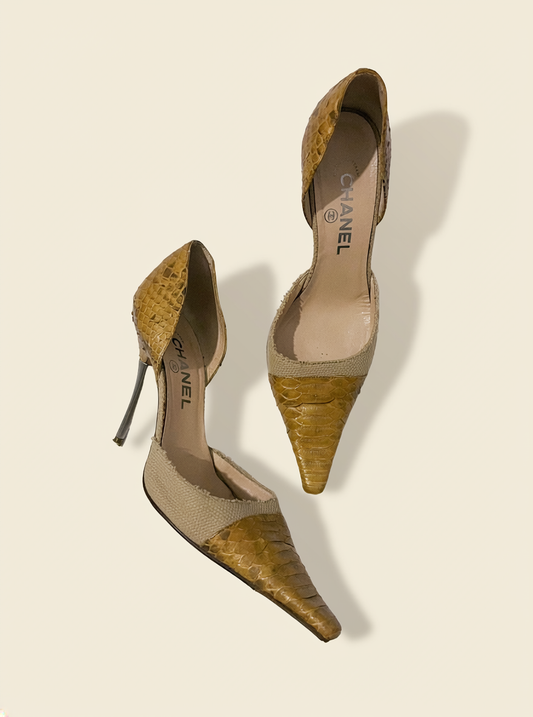 Chanel Classic D'Orsay Pump in Python