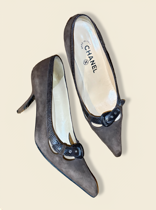 Chanel Western Buckle Heels Paris-Dallas Collection