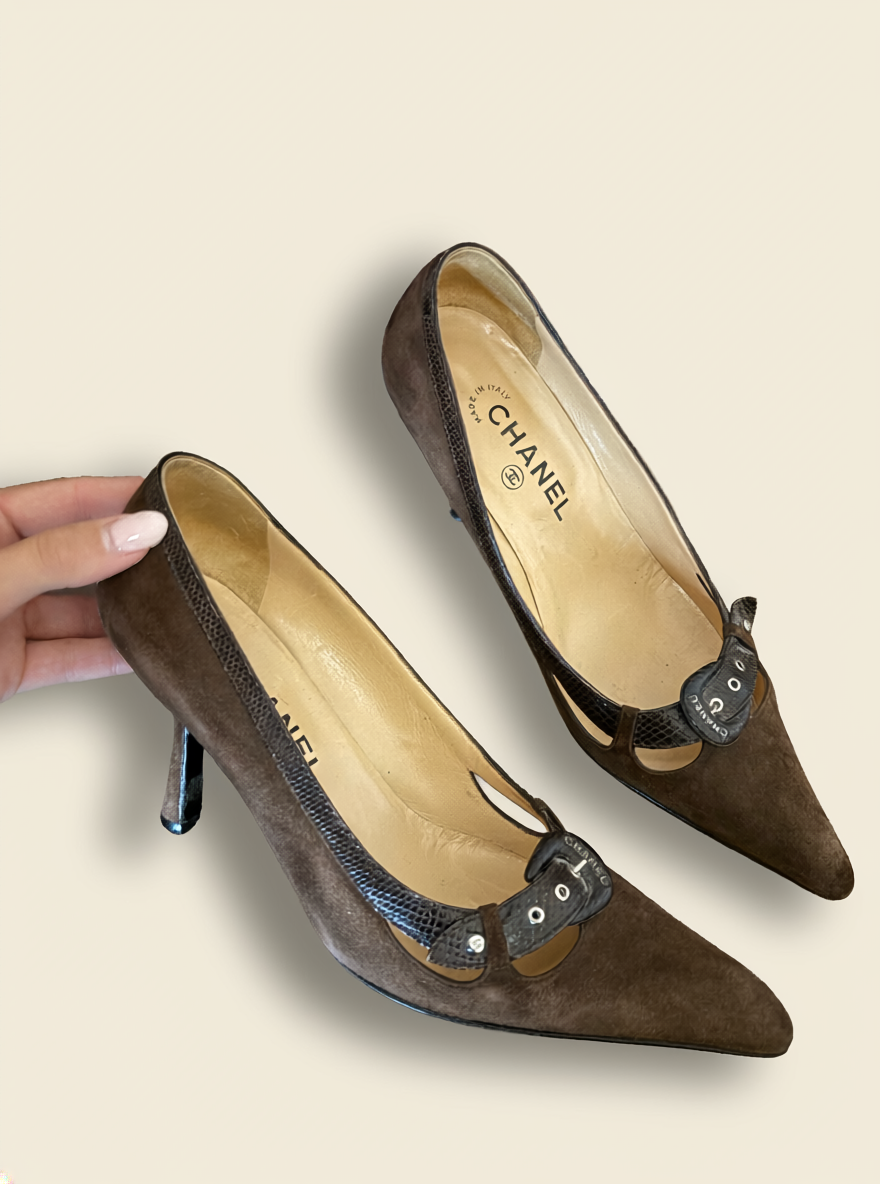 Chanel Western Buckle Heels Paris-Dallas Collection
