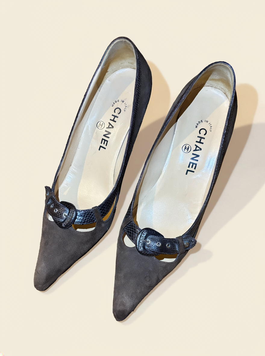 Chanel Western Buckle Heels Paris-Dallas Collection