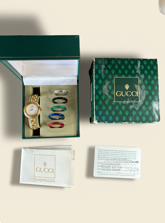 Gucci Inter Changeable Bezel Watch