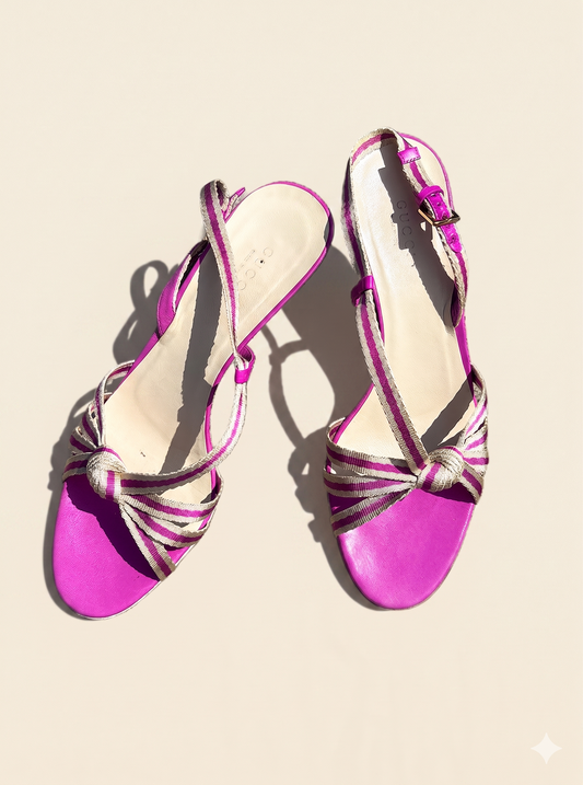Gucci Magenta Knot Heels SS05