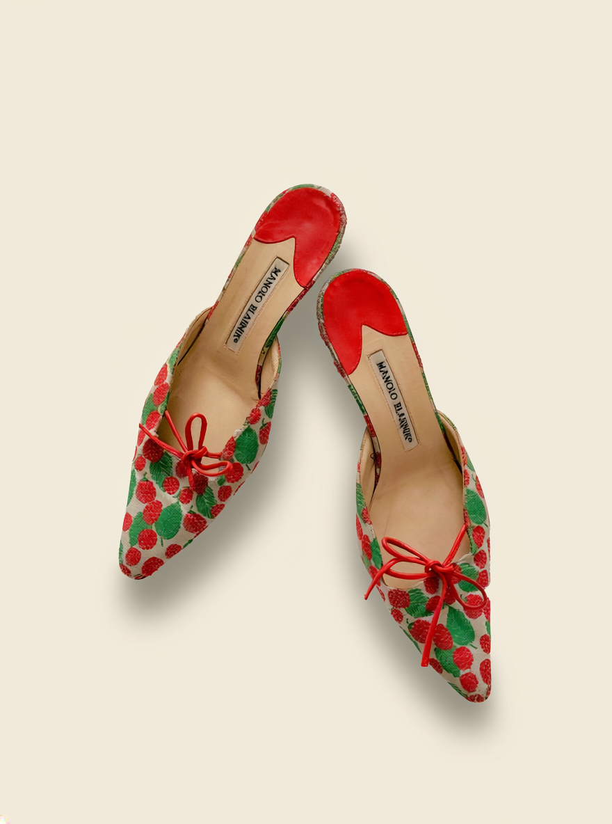 Manolo Blahnik Berries Mule