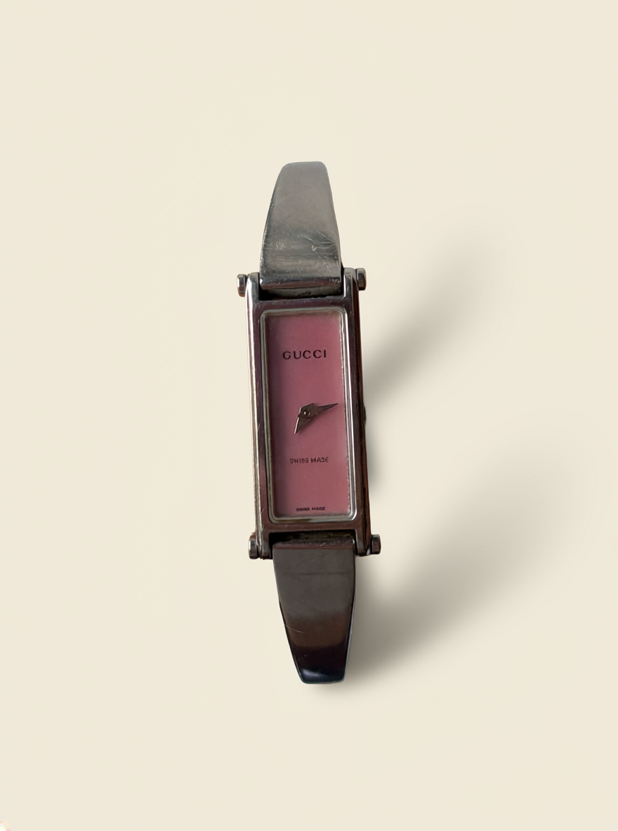 Gucci 1500L Horsebit Tank with Pink Mother of Pearl Face