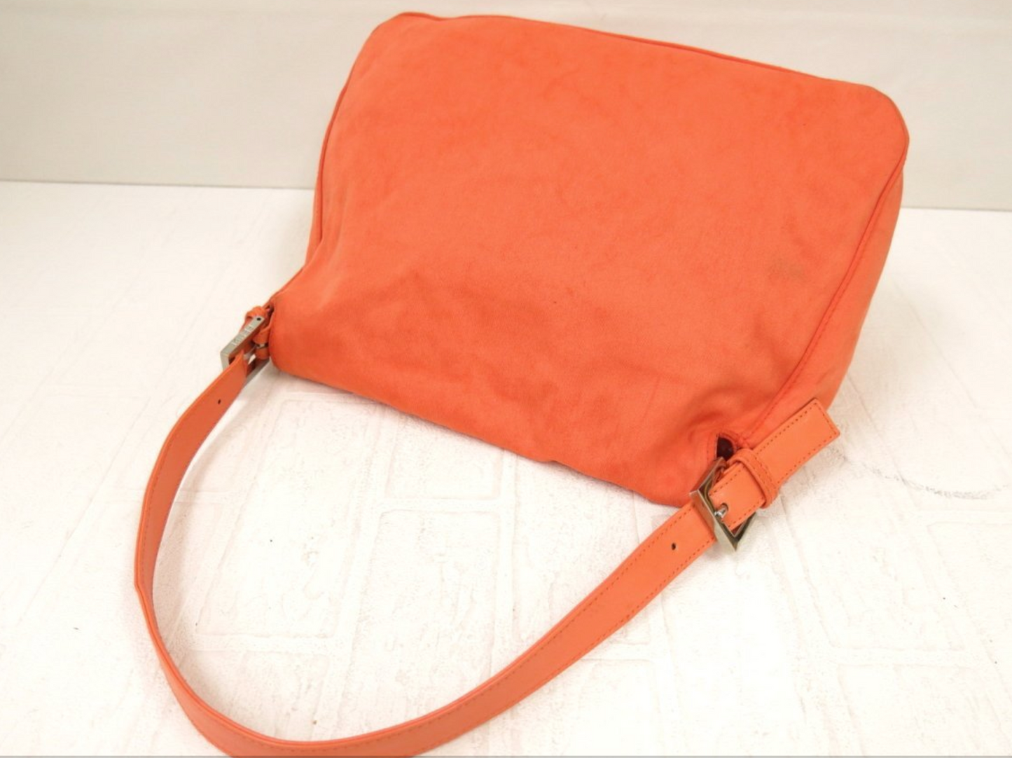 Fendi Orange Mama Baguette Nylon