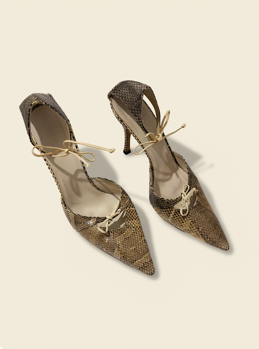 Gucci Tom Ford Snakeskin Heels